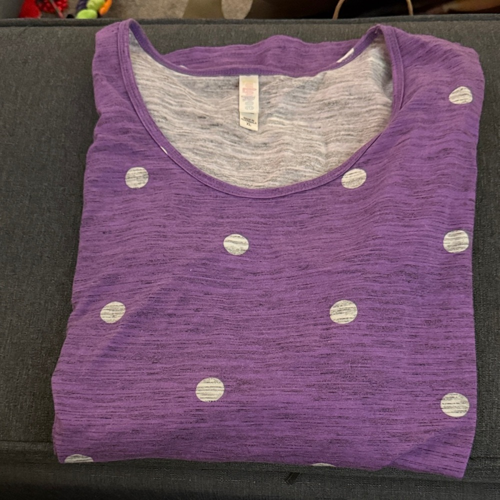 LuLaRoe Purple and Gray Top